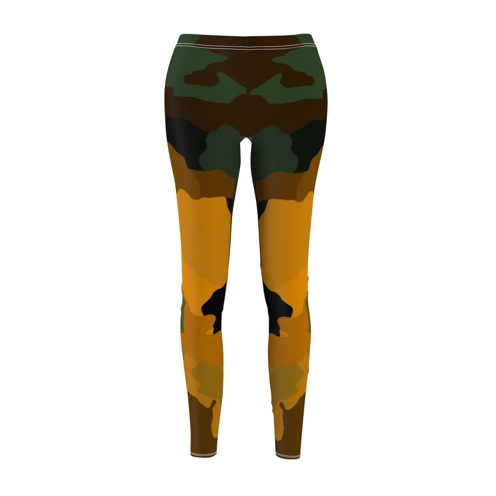 Green & Gold Camouflage Leggings - Function123