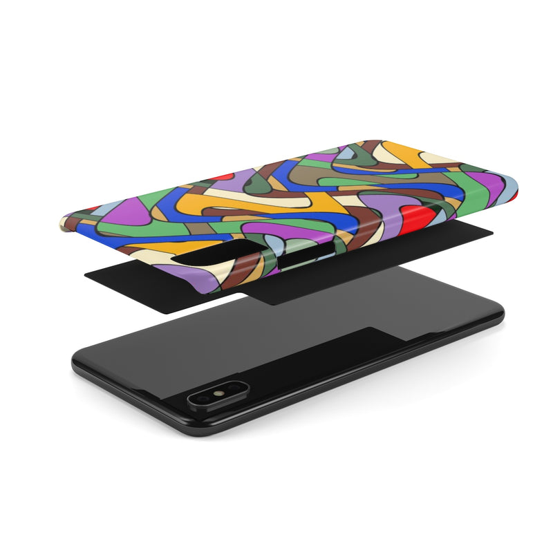 Colorful Curvaceous Matrix Phone Case - Function123