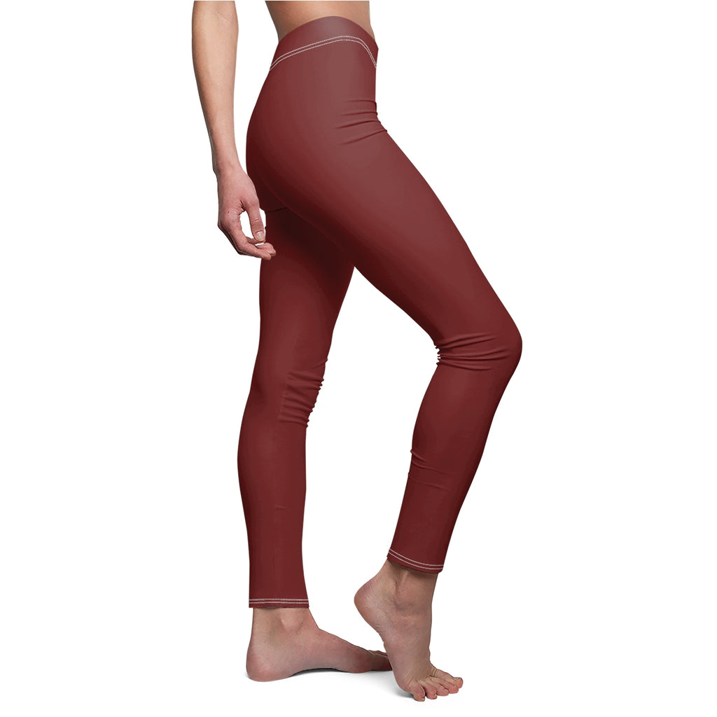 Burgundy Casual Leggings - Function123