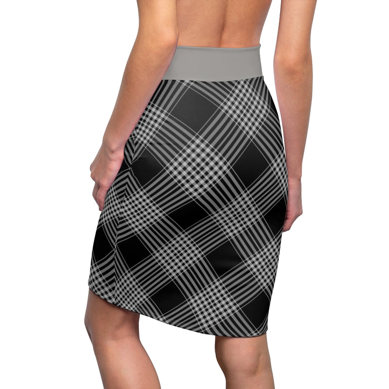 Black Plaid Skirt - Function123