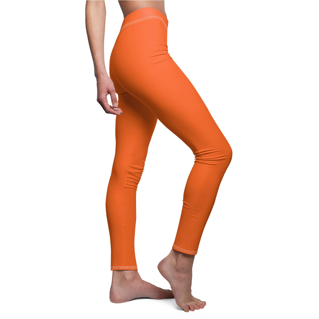 Burnt Orange Casual Leggings - Function123