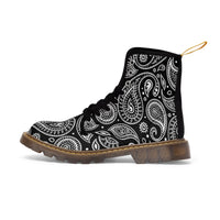 Men's Black Paisley Boots - Function123