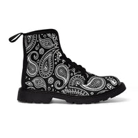 Men's Black Paisley Boots - Function123