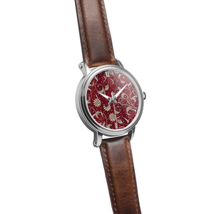 Gentlemen's Floral & Burgundy Time Piece - Function123