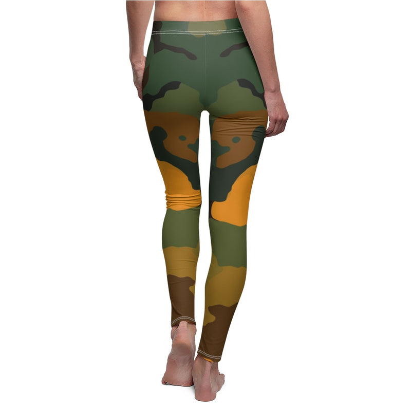 Green & Gold Camouflage Leggings - Function123