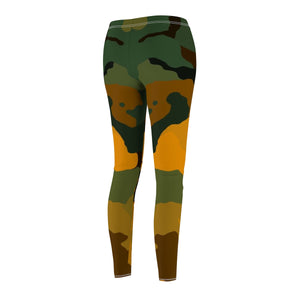 Green & Gold Camouflage Leggings - Function123