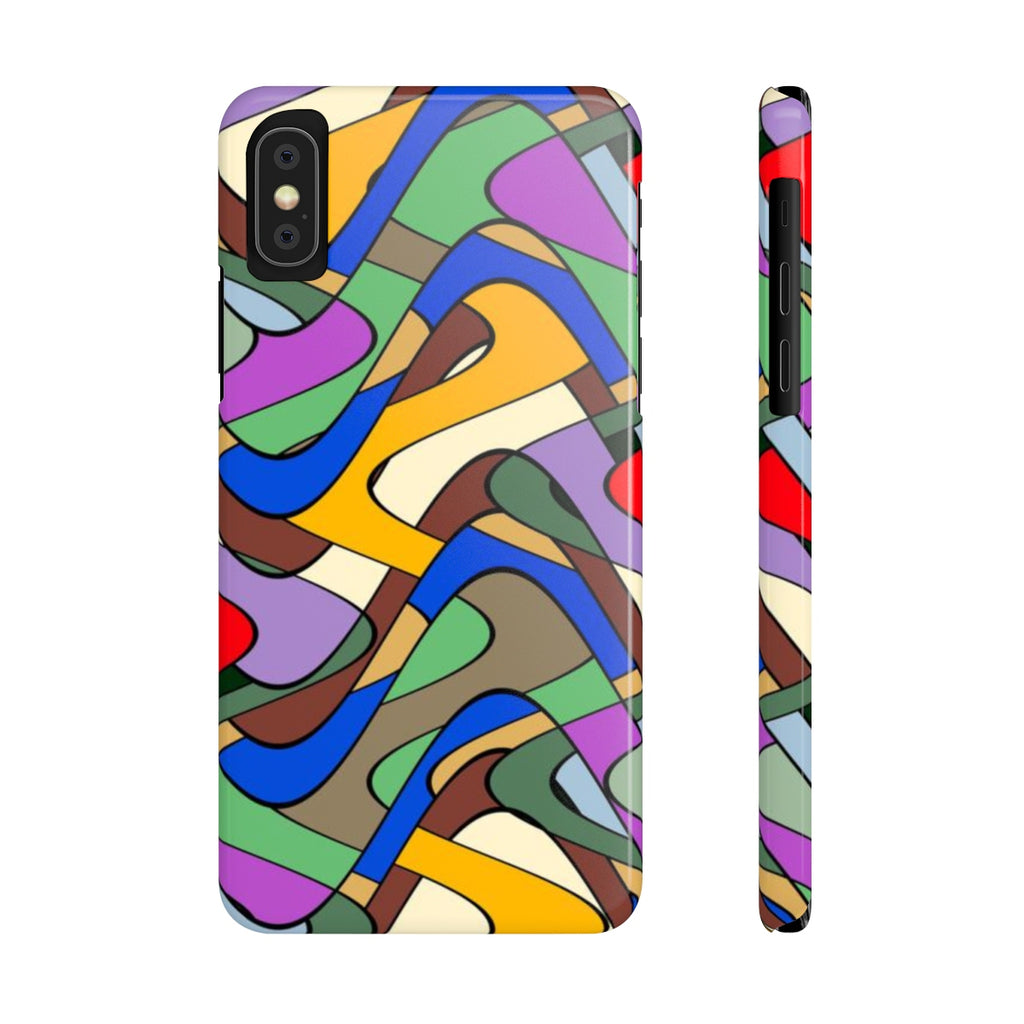 Colorful Curvaceous Matrix Phone Case - Function123