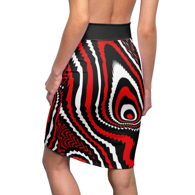 Red Rogue Motif Skirt - Function123