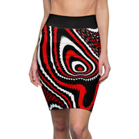 Red Rogue Motif Skirt - Function123