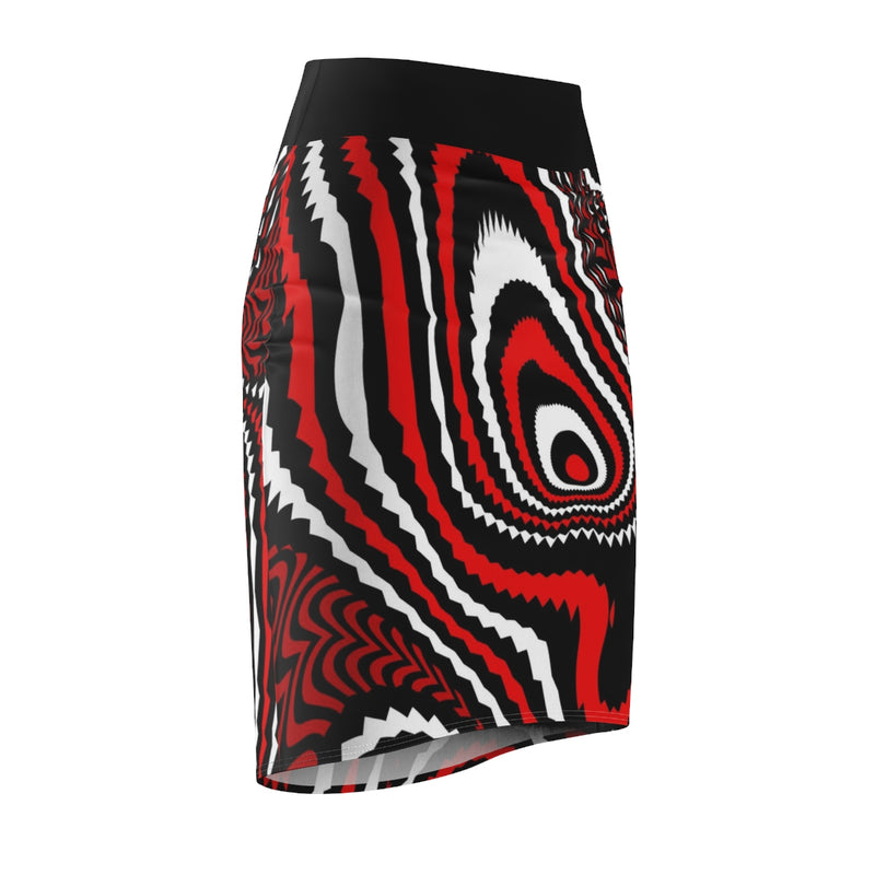 Red Rogue Motif Skirt - Function123