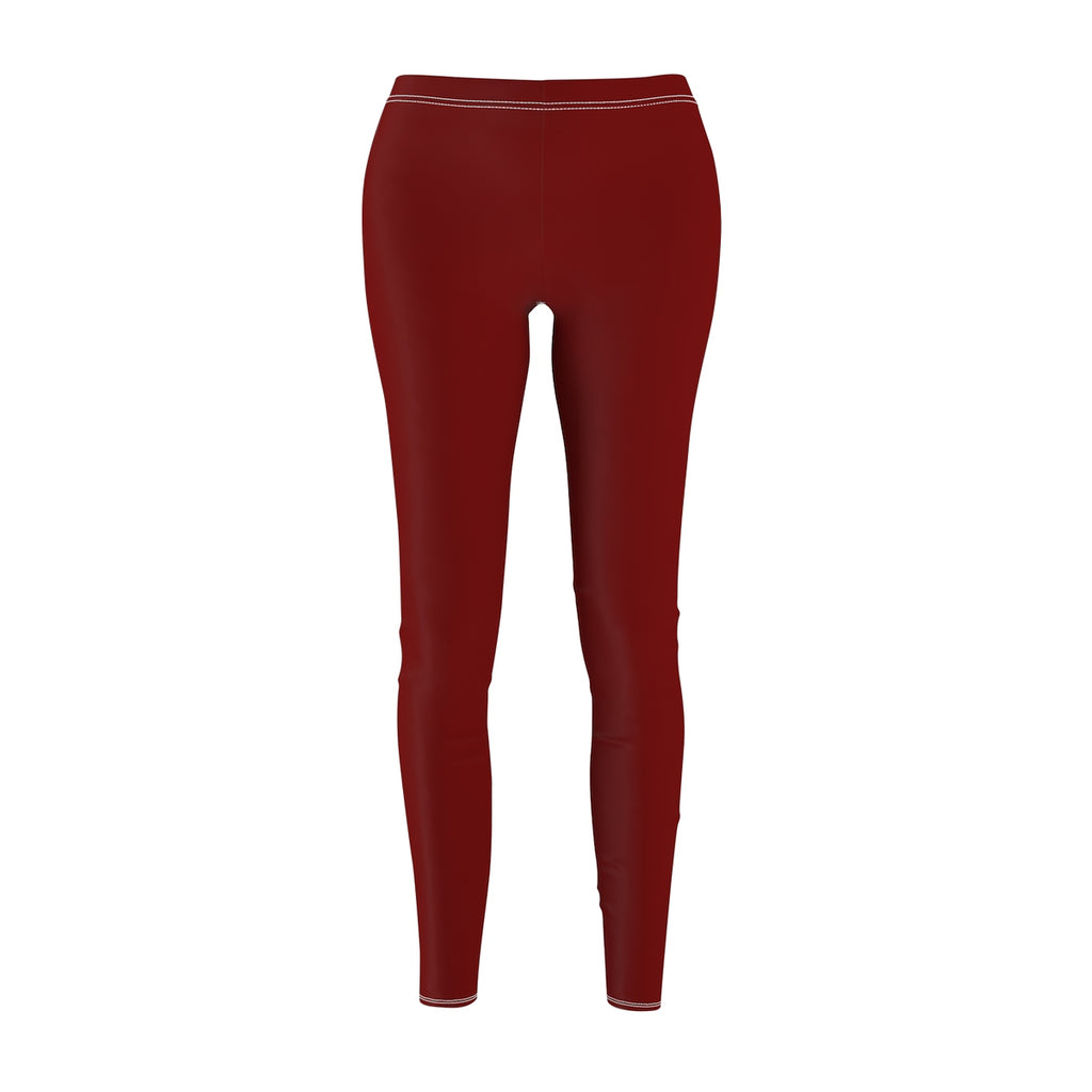 Burgundy Casual Leggings - Function123