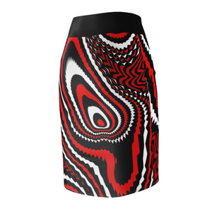 Red Rogue Motif Skirt - Function123