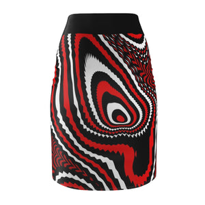 Red Rogue Motif Skirt - Function123