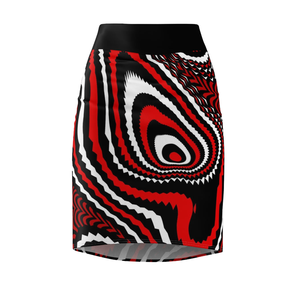 Red Rogue Motif Skirt - Function123