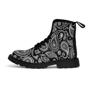 Men's Black Paisley Boots - Function123