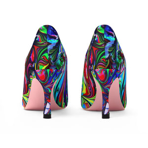 Multicolor Abstract High Heels