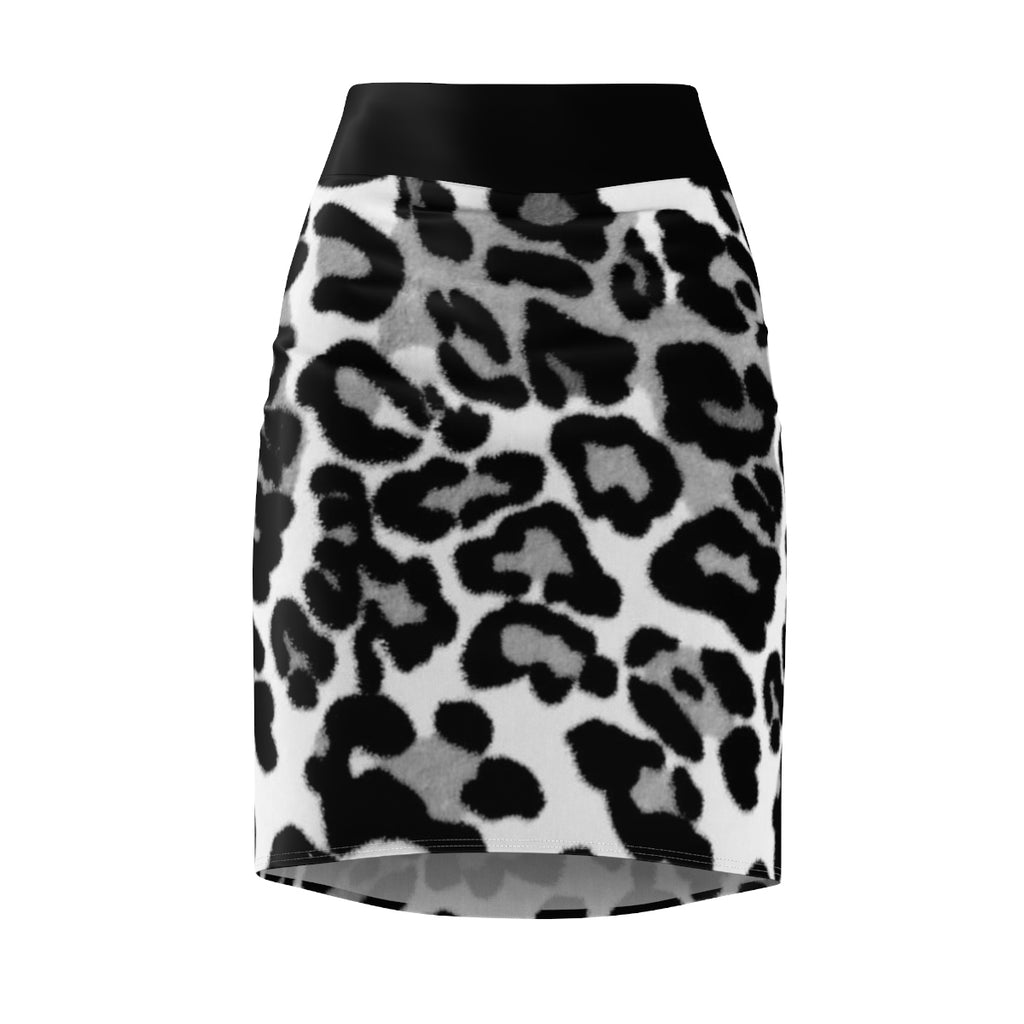 Black & White Leopard Skirt - Function123