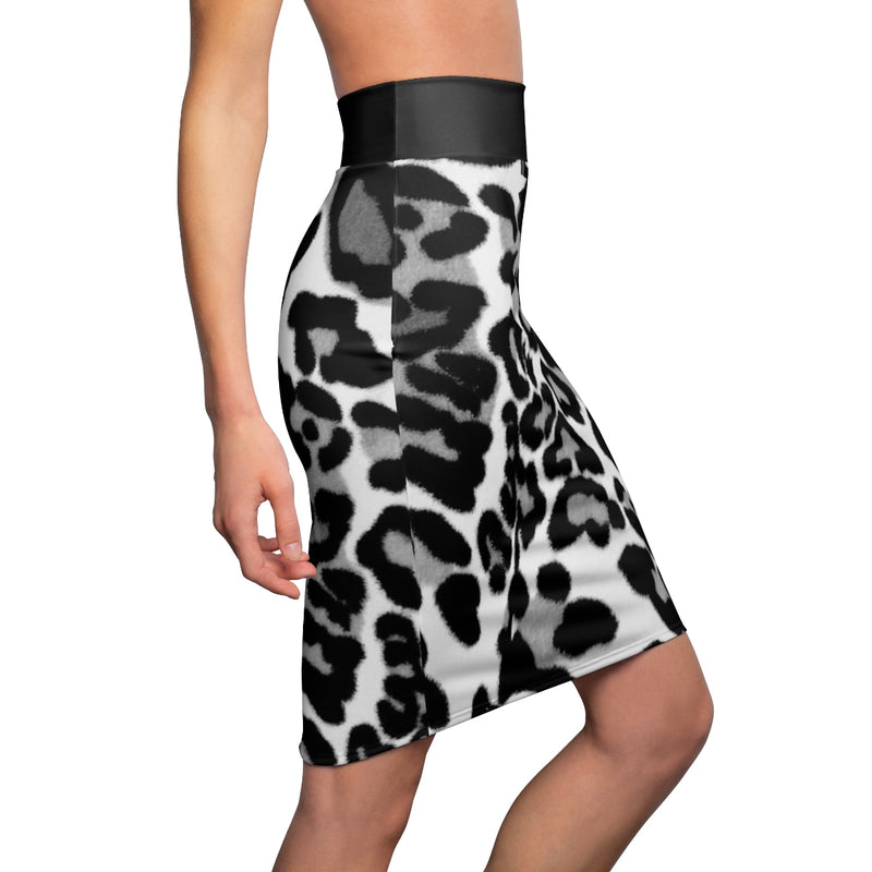 Black & White Leopard Skirt - Function123