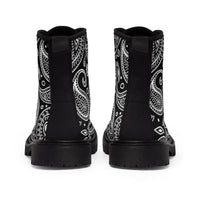 Men's Black Paisley Boots - Function123