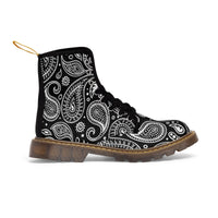 Men's Black Paisley Boots - Function123