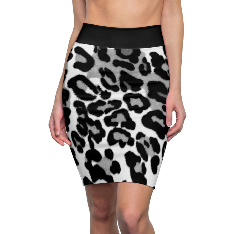 Black & White Leopard Skirt - Function123