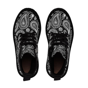 Men's Black Paisley Boots - Function123