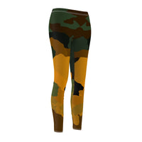 Green & Gold Camouflage Leggings - Function123