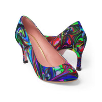 Multicolor Abstract High Heels