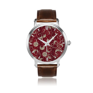 Gentlemen's Floral & Burgundy Time Piece - Function123