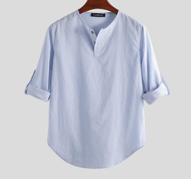 Mens Cotton Solid Half Sleeve Shirt - Function123