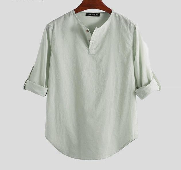 Mens Cotton Solid Half Sleeve Shirt - Function123