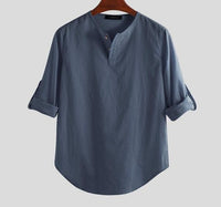 Mens Cotton Solid Half Sleeve Shirt - Function123