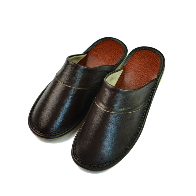 Genuine Leather Home Slippers - Function123