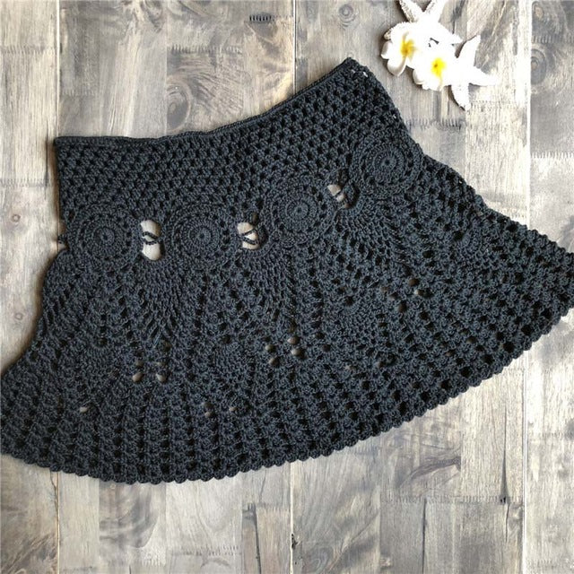 Bohemian Crochet Mini Skirt - Function123