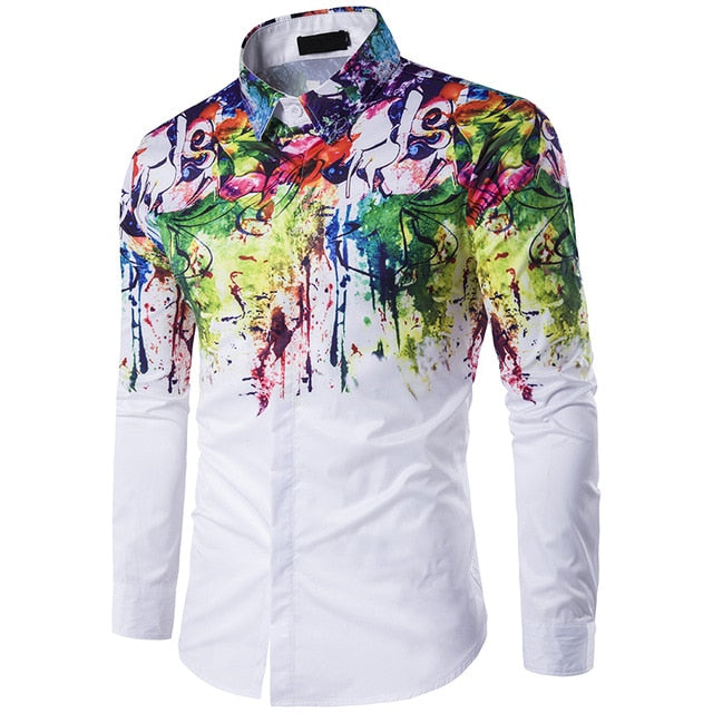 Splash Paint Fitted Shirt - Function123