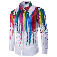 Splash Paint Fitted Shirt - Function123