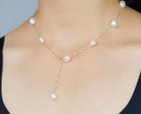 Beautiful Pearl & Sterling Silver  Pendant Necklace - Function123