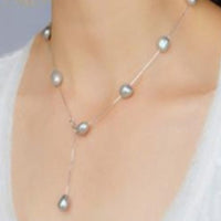 Beautiful Pearl & Sterling Silver  Pendant Necklace - Function123