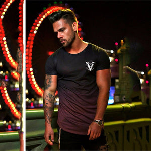 Mens Gradient Color Fitness Shirt - Function123