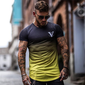 Mens Gradient Color Fitness Shirt - Function123