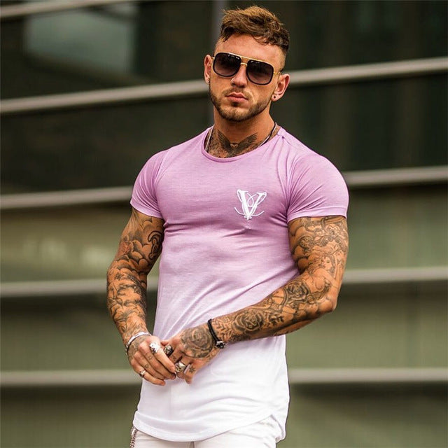 Mens Gradient Color Fitness Shirt - Function123