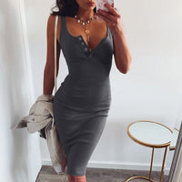 Sexy V-Neck Vestido - Function123