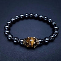 Tiger Eye Mens Charm Bracelet