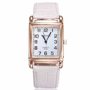 Womens Rose Gold Square Watch