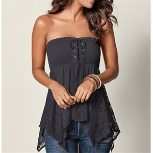 Sultry Strapless Summer Blouse