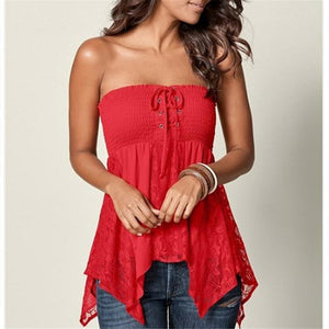 Sultry Strapless Summer Blouse