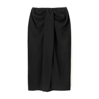 High Waist Vintage Fashion Skirt With Knot Wrap