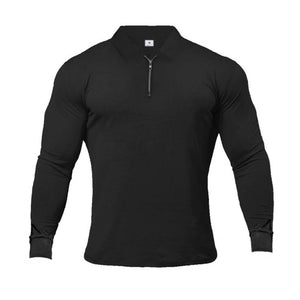 Mens Spring Solid Polo Shirt