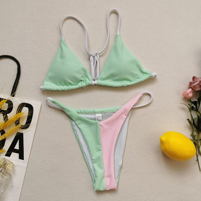 Patchwork Pastel Bikini