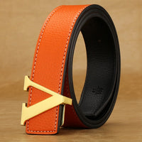 Classic "V" Belt with White Stitching